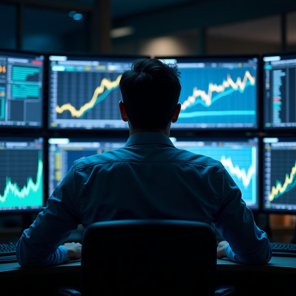 Equipo de análisis financiero monitoreando mercados