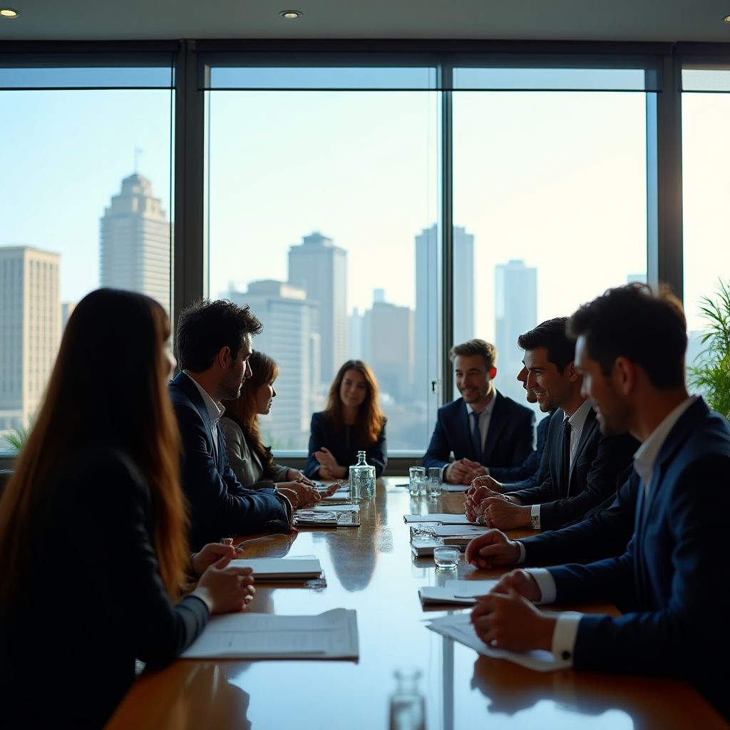 Equipo de FinArg en oficina moderna en Buenos Aires
